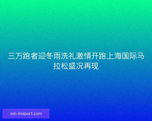 三万跑者迎冬雨洗礼激情开跑上海国际马拉松盛况再现 三万跑者迎冬雨洗礼激情开跑上海国际马拉松盛况再现