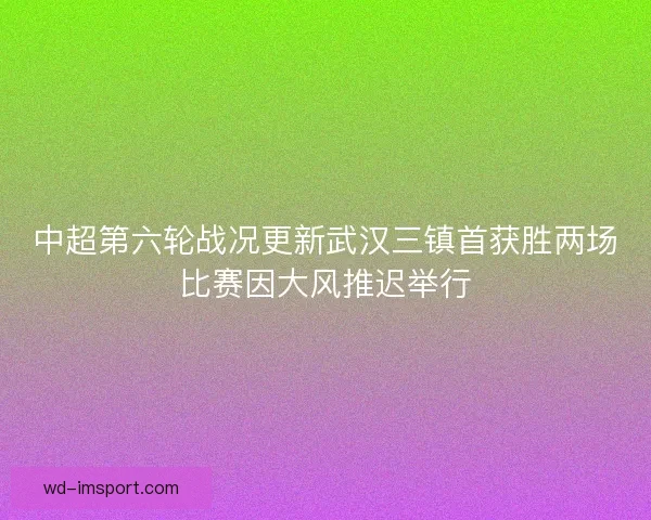 中超第六轮战况更新武汉三镇首获胜两场比赛因大风推迟举行 中超第六轮战况更新武汉三镇首获胜两场比赛因大风推迟举行